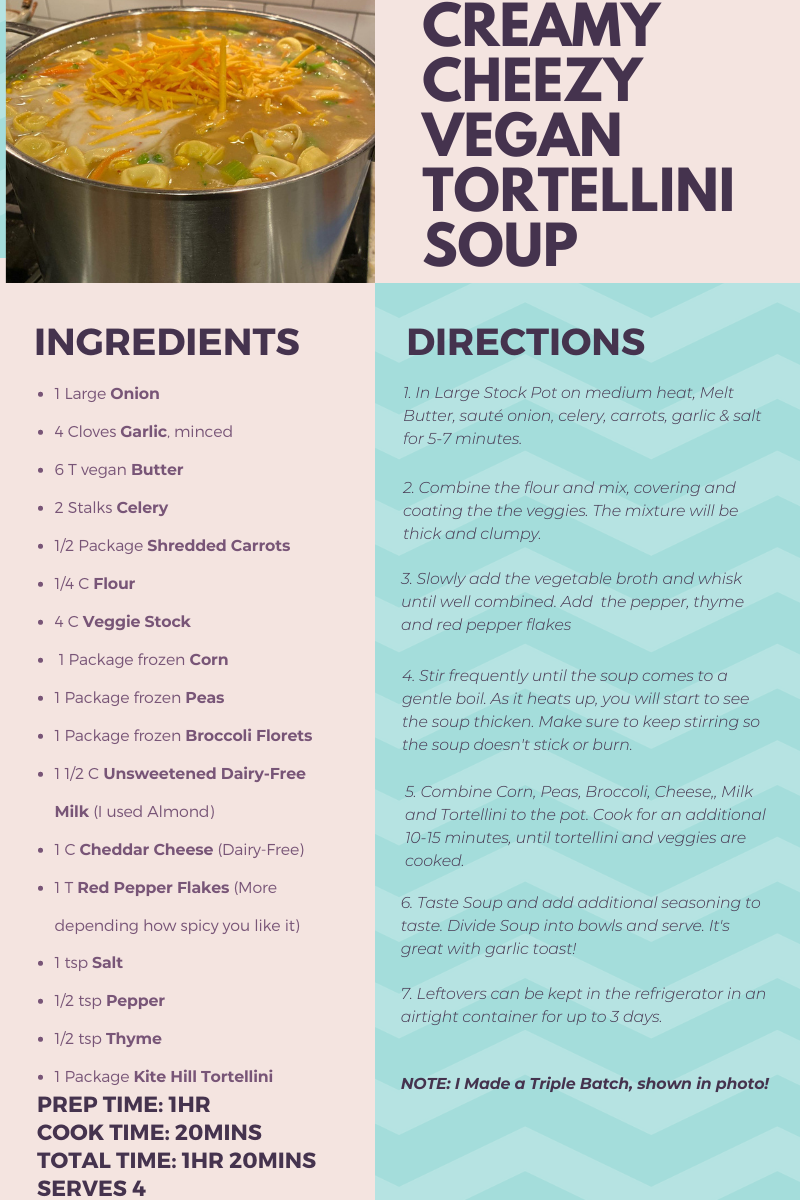 Vegan Tortellini Soup Recipe